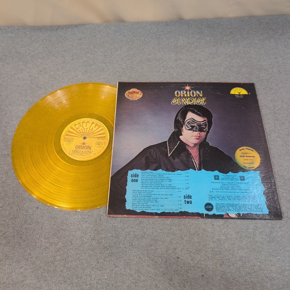 Orion Sunrise Gold Vinyl LP Sun Records SUN-1017 Collector Edition 1979 Stereo - Picture 2 of 2